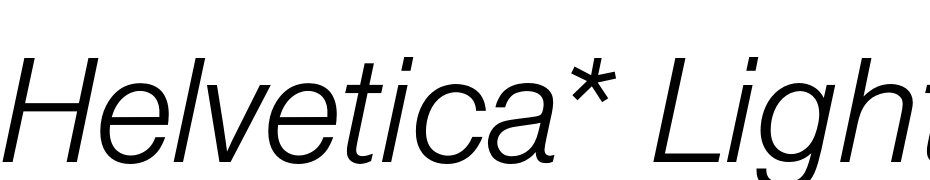 Helvetica* Light Italic Yazı tipi ücretsiz indir